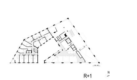 Neighborhood In Paris - Media Library And Family Flats, Student Residence, And Social Housing Units