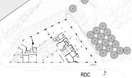 Neighborhood In Paris - Media Library And Family Flats, Student Residence, And Social Housing Units