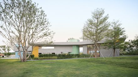 Nerve Lab. Experimental Sports Support Buildings On Double Happiness Island