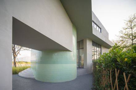 Nerve Lab. Experimental Sports Support Buildings On Double Happiness Island