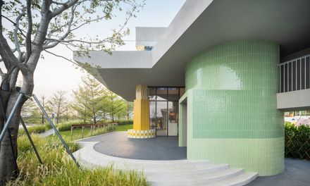 Nerve Lab. Experimental Sports Support Buildings On Double Happiness Island