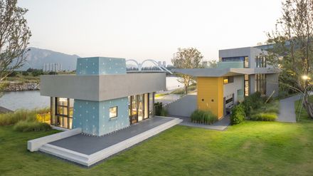 Nerve Lab. Experimental Sports Support Buildings On Double Happiness Island