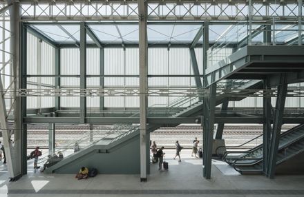 Train Station And Footbridge