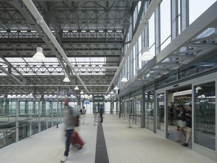 Train Station And Footbridge