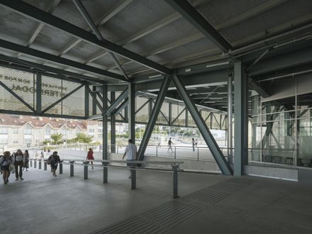 Train Station And Footbridge