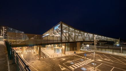 Train Station And Footbridge