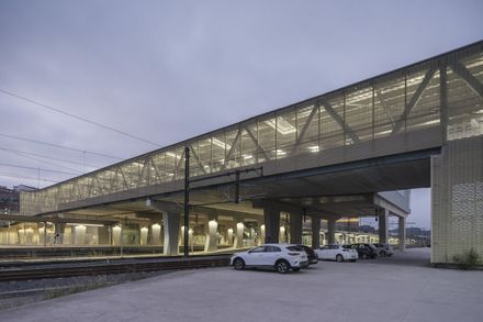 Train Station And Footbridge