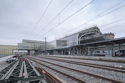 Train Station And Footbridge