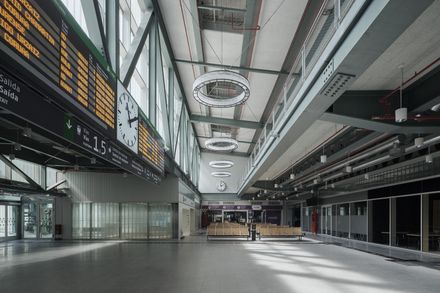 Train Station And Footbridge