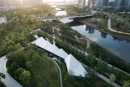 Three Service Pavilions Of Guiwan Park