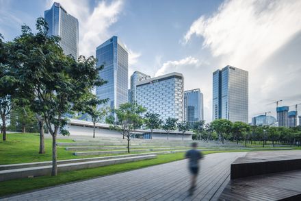 Three Service Pavilions Of Guiwan Park