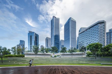 Three Service Pavilions Of Guiwan Park