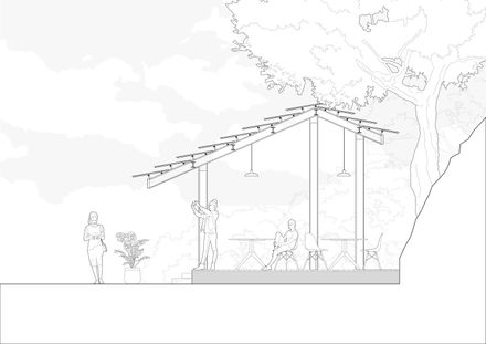 Mountain Alley Rooftop Teahouse Pavilions