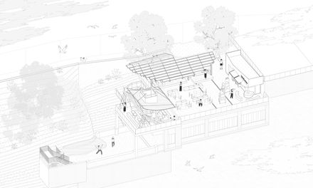 Mountain Alley Rooftop Teahouse Pavilions