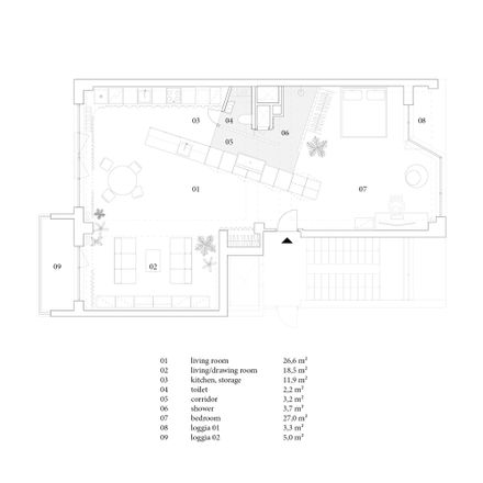 No-Wall Apartment