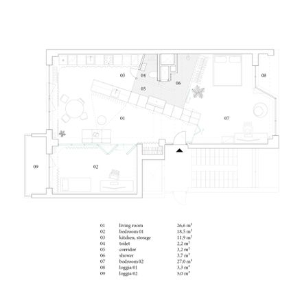 No-Wall Apartment
