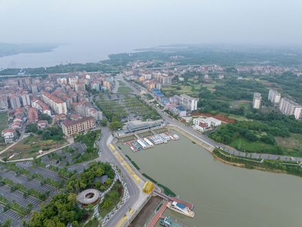 Buildings Of Liangzi Lake Changling Ferry