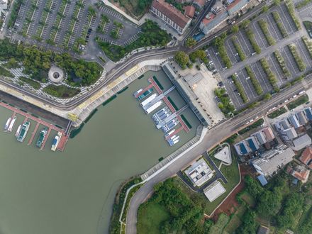 Buildings Of Liangzi Lake Changling Ferry