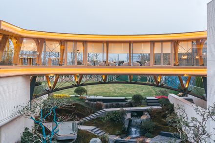 Timber Structure Pedestrian Bridge Of Yitaiyipin Garden