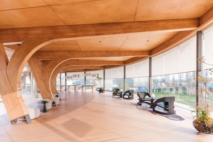 Timber Structure Pedestrian Bridge Of Yitaiyipin Garden
