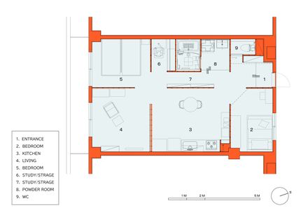Six-grid House In Osaka