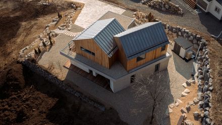 Two Gabled Volumes, One Landscape