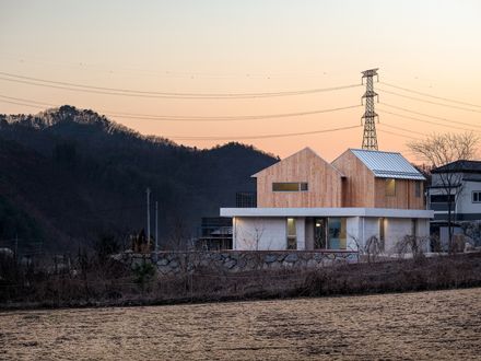 Two Gabled Volumes, One Landscape