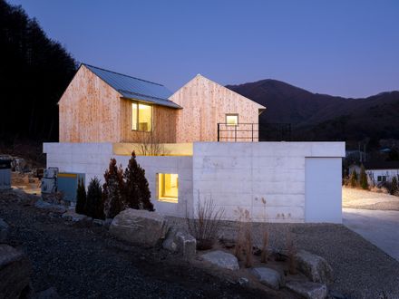 Two Gabled Volumes, One Landscape