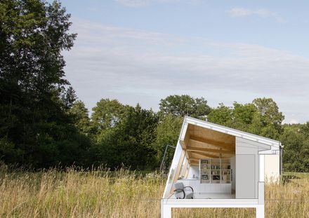 Modular House With A Sloping Facade