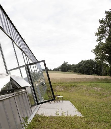 Modular House With A Sloping Facade