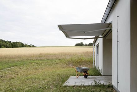 Modular House With A Sloping Facade