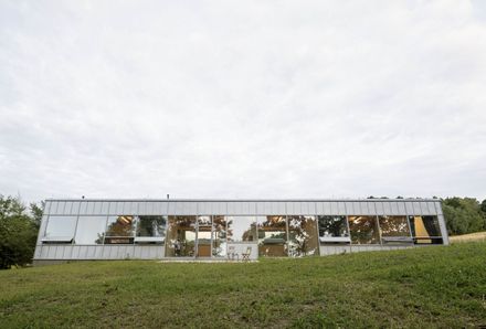 Modular House With A Sloping Facade