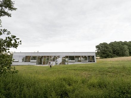 Modular House With A Sloping Facade