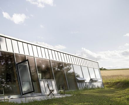 Modular House With A Sloping Facade