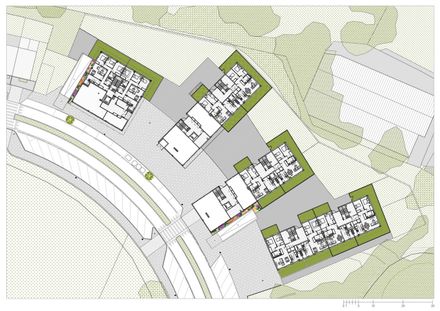 4 Social Housing Buildings In Valdecorvos, Pontevedra