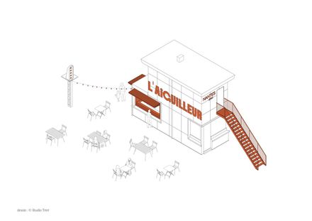 L'aiguilleuse - Renovation Of A Former Railway Signal Box Into A Kiosk-bar