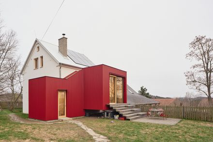 House With A Red Addition