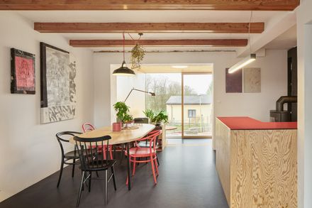 House With A Red Addition
