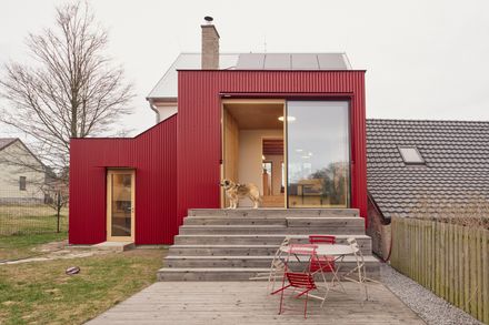 House With A Red Addition