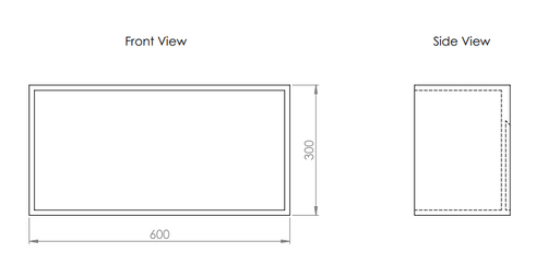 Lusso Qube Matte White Stone Square Storage Box 600mm