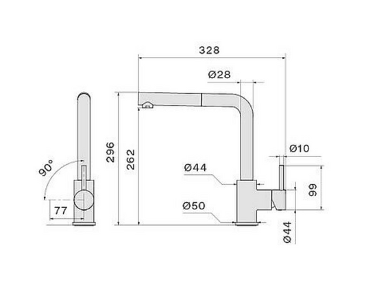 Falmec Pure Steel Corner Taps
