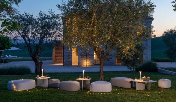 Flou Pierre Outdoor Pouf