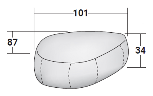 Flou Pierre Outdoor Pouf