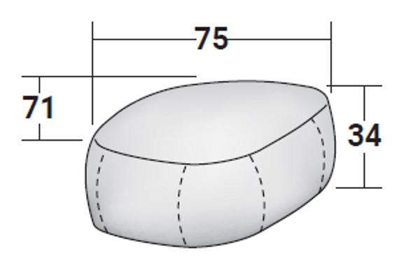 Flou Pierre Outdoor Pouf