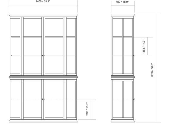 Pinch Mercier Vitrine Timber Cabinet