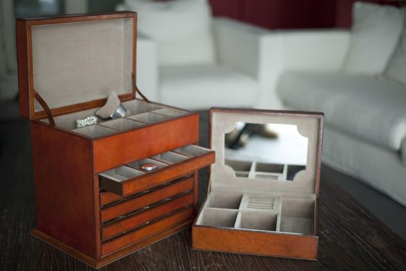 Flamant Manhattan, Jewellery Box, Brown Leather