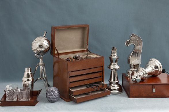 Flamant Manhattan, Jewellery Box, Brown Leather