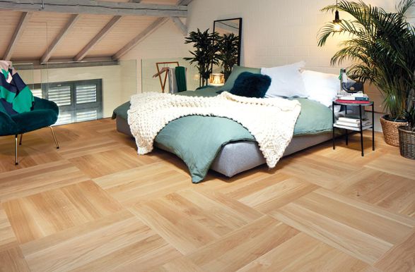 Bauwerk Parkett Formpark Quadrato R+L | Oak | Caramello