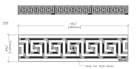 Iron Age Designs Greek Key Trench Grates
