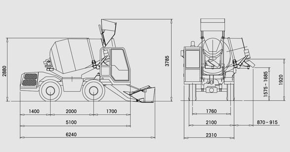Carmix 2.5 Tt Oncrete Mixer Truck
